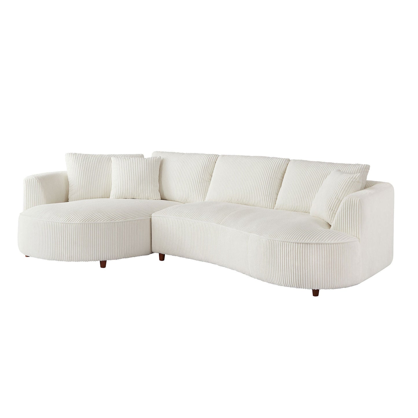Fynsera Lounge Left-Facing Corduroy Sofa