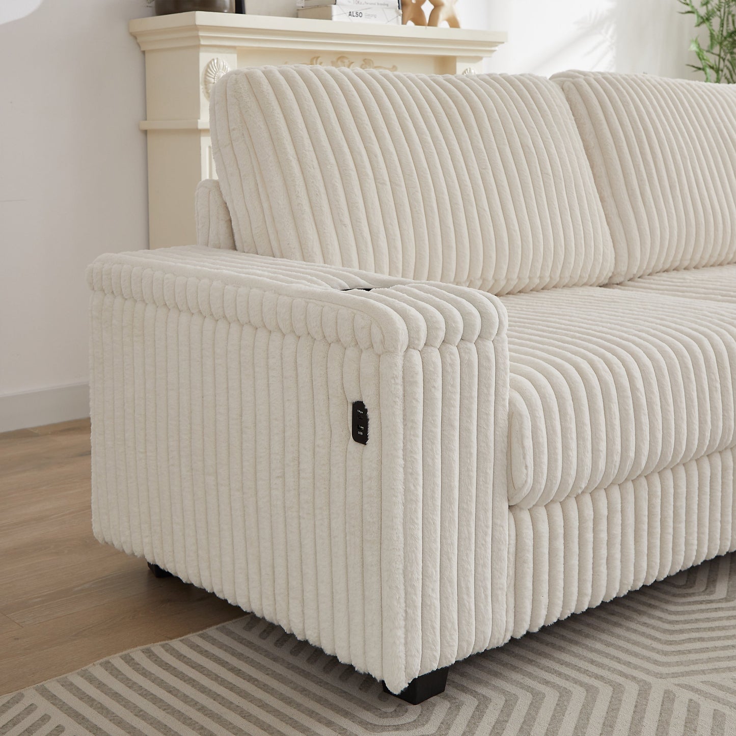 Delara Nest Oversized Corduroy Sectional