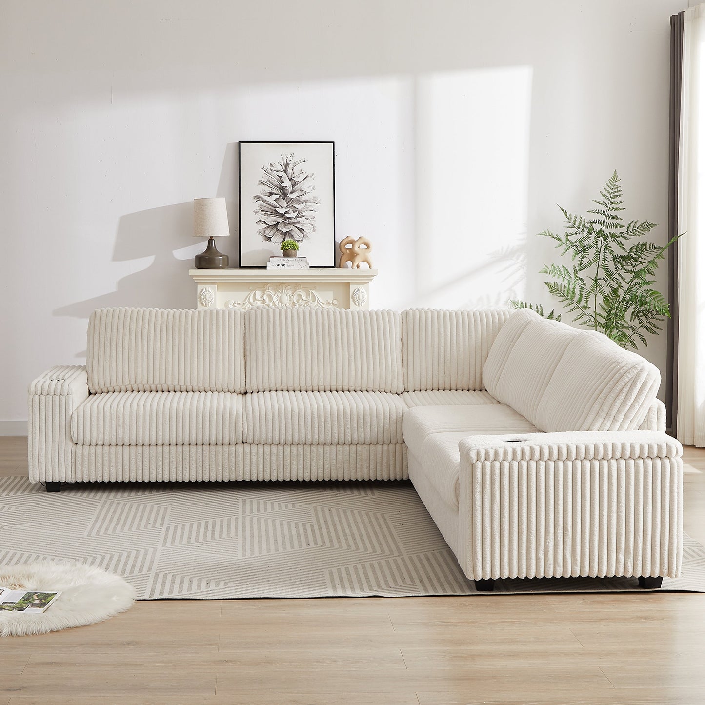 Delara Nest Oversized Corduroy Sectional