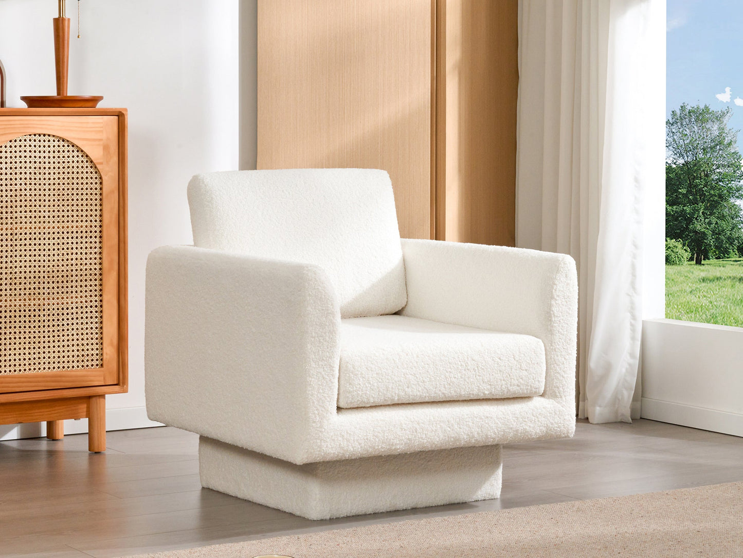 Serenity Teddy Sherpa Swivel Chair