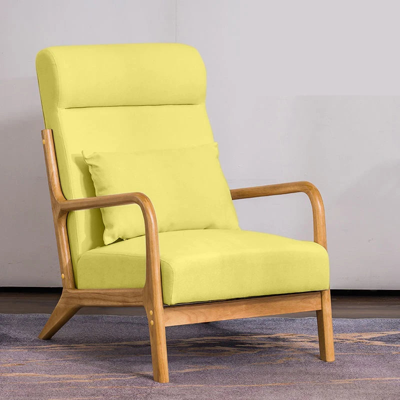 Retro Modern Lounge Chair with Waist Pillow
