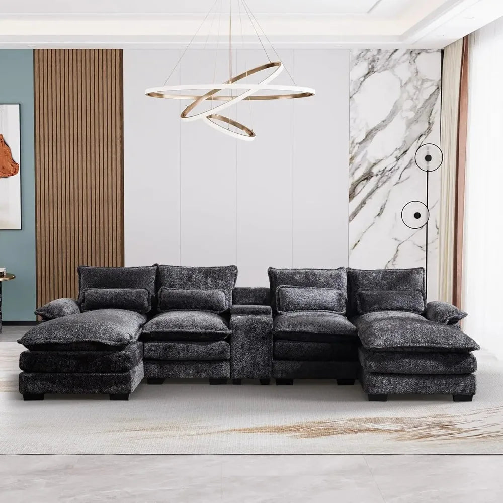 Elara Fluffy Chenille Couch