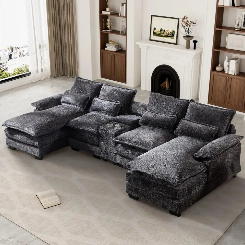 Elara Fluffy Chenille Couch