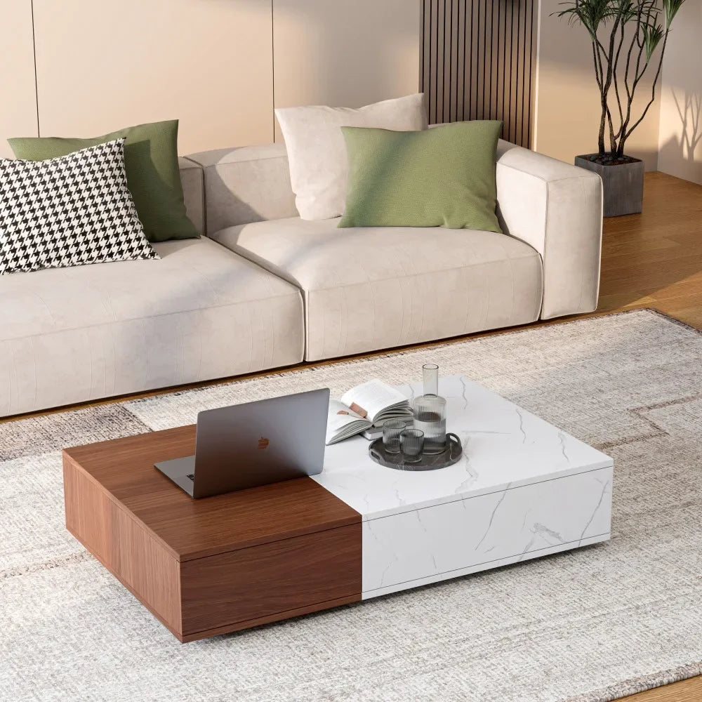 Vero Wood Two-Tone Walnut Table