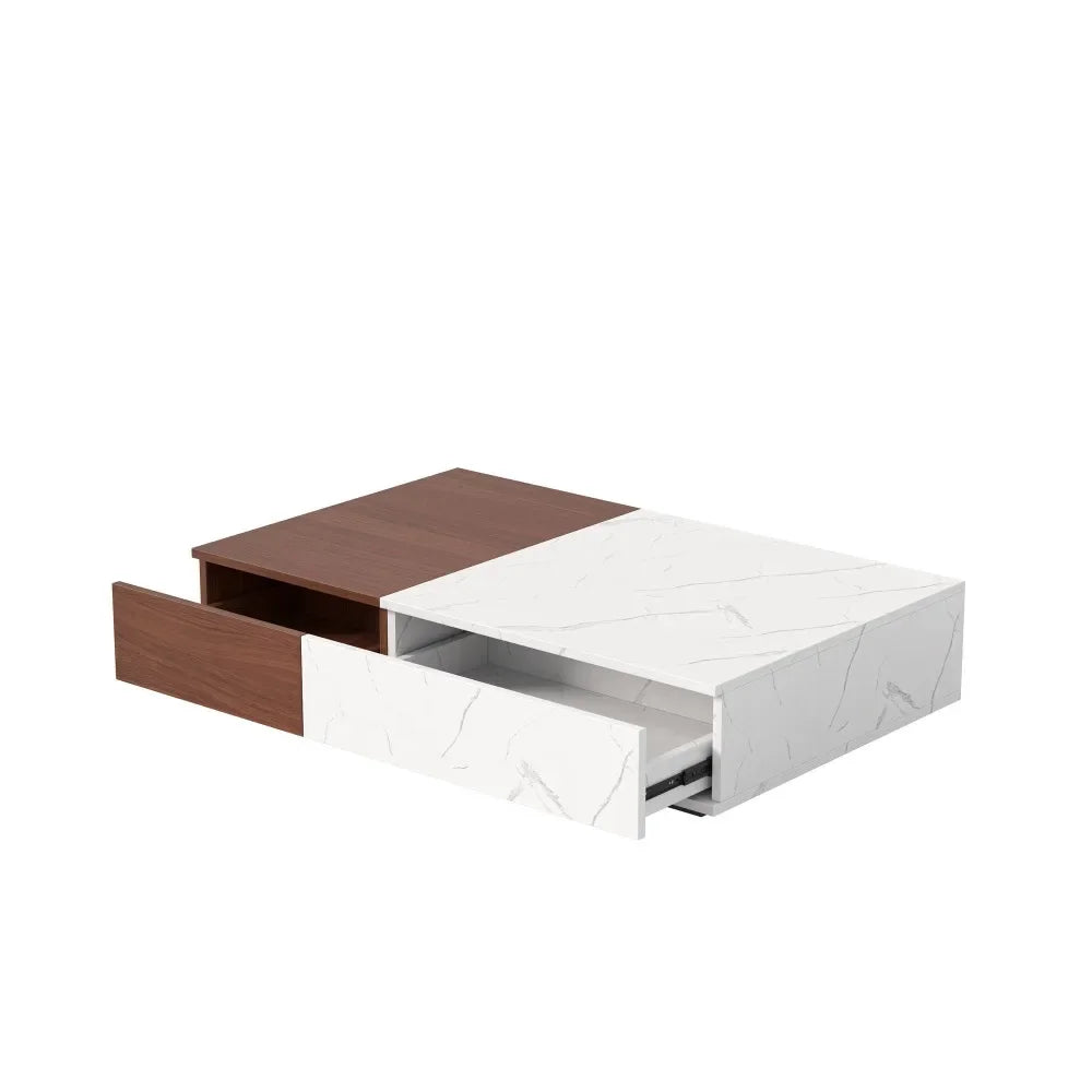 Vero Wood Two-Tone Walnut Table