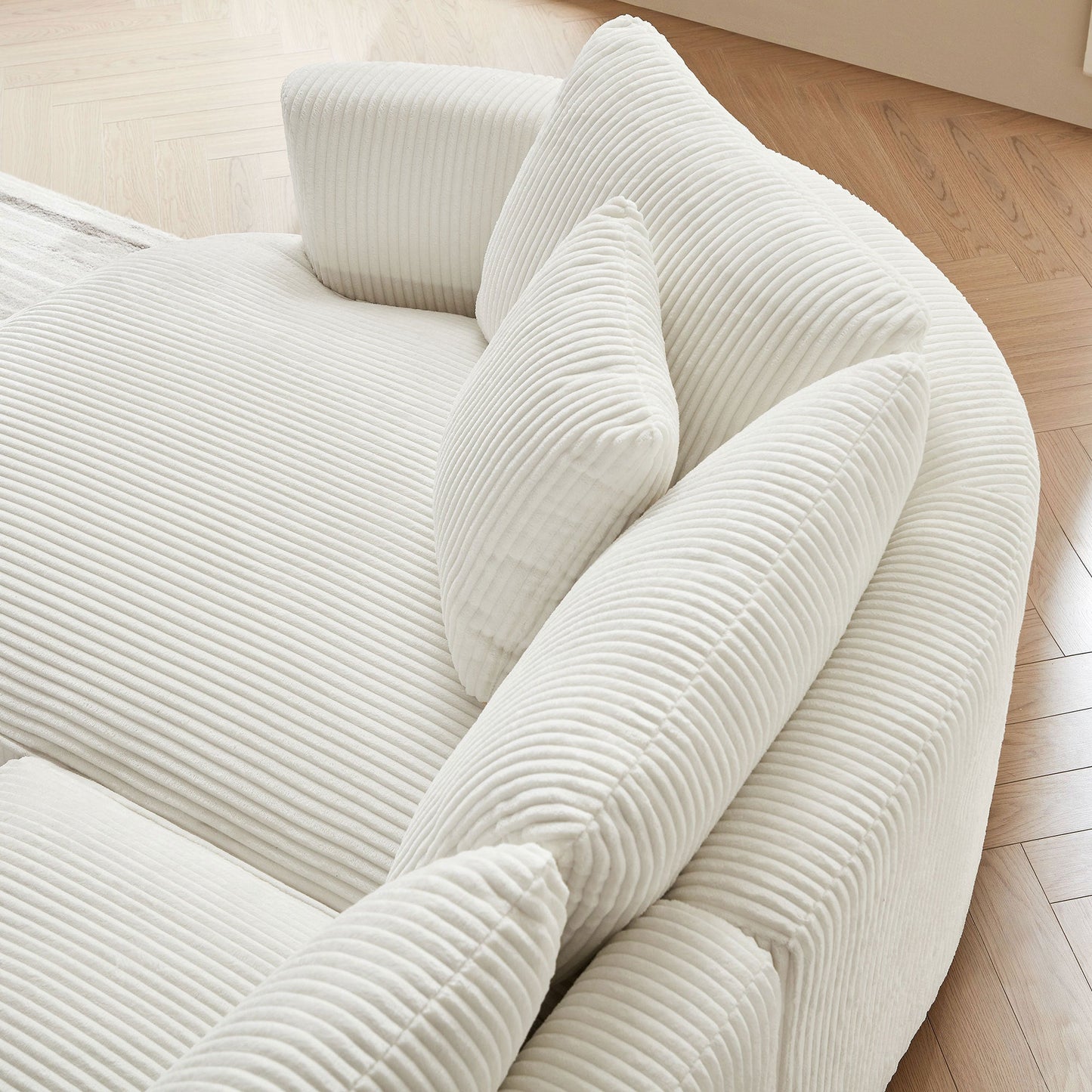 Fynsera Lounge Left-Facing Corduroy Sofa