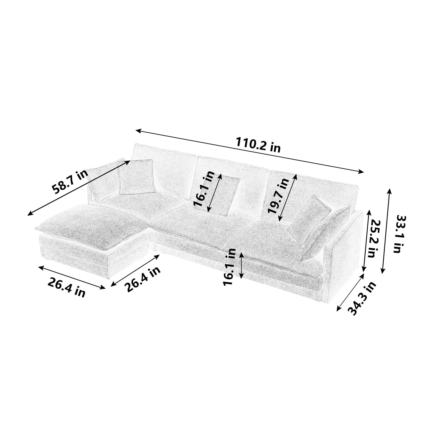 Braxley Oversized Convertible Sofa