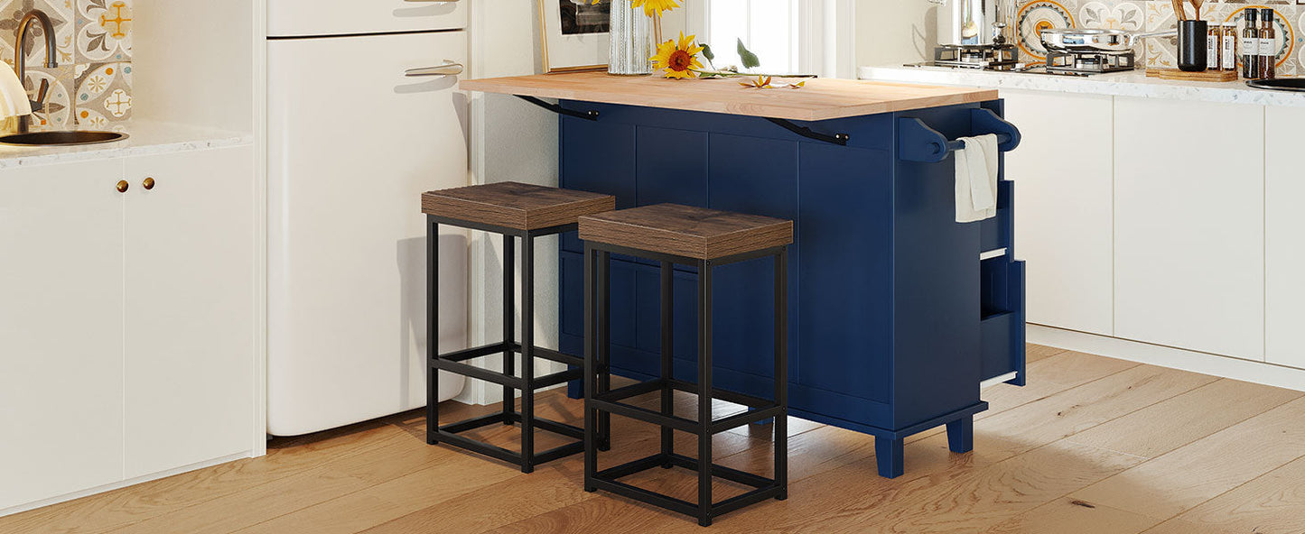 Farmhouse Kitchen Island Dining Set