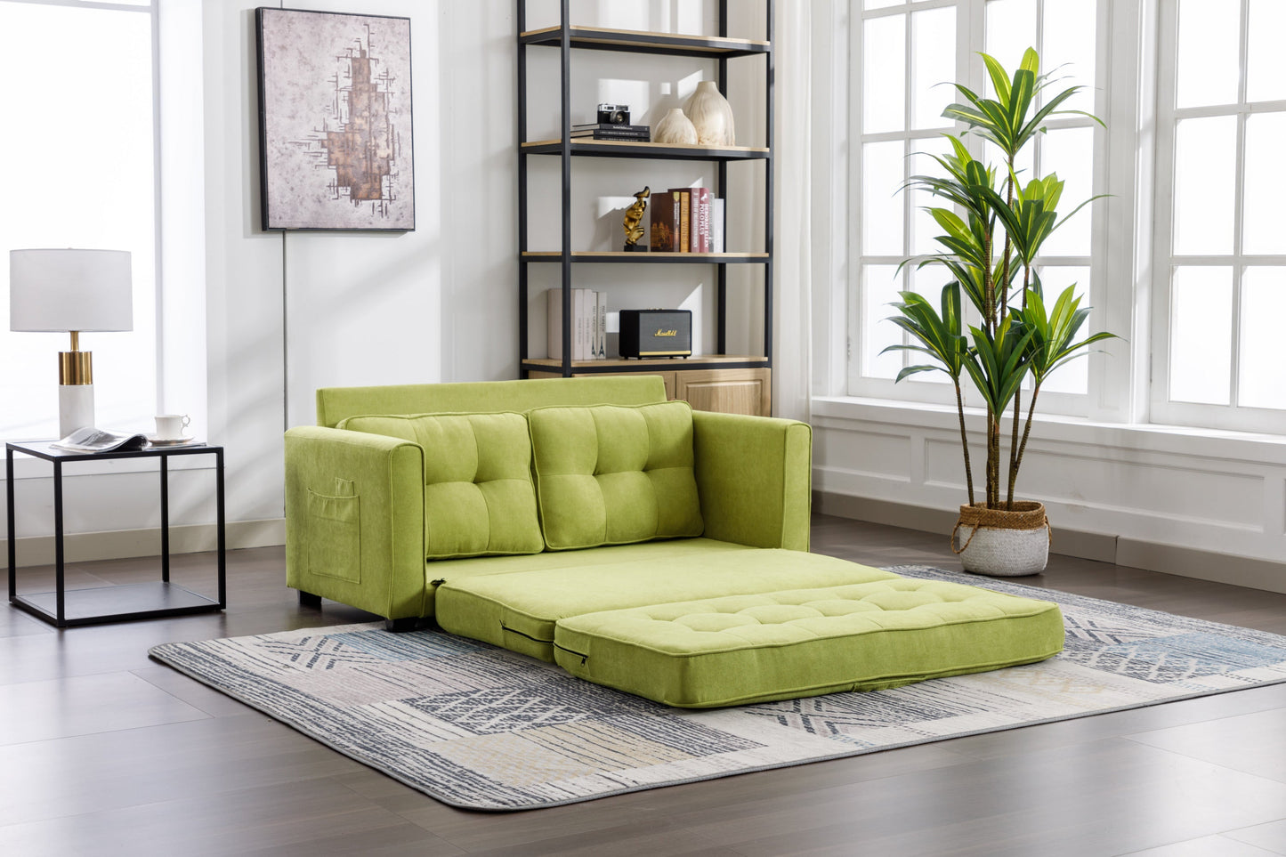 LuminaPull Green Loveseat Sofa