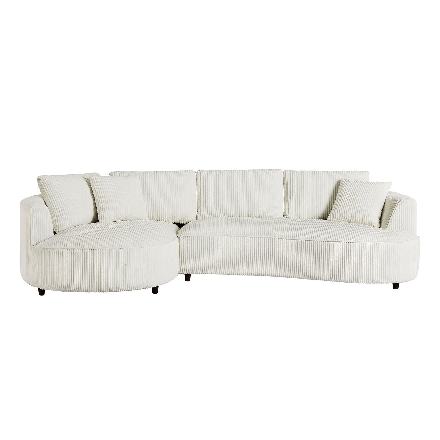 Fynsera Lounge Left-Facing Corduroy Sofa