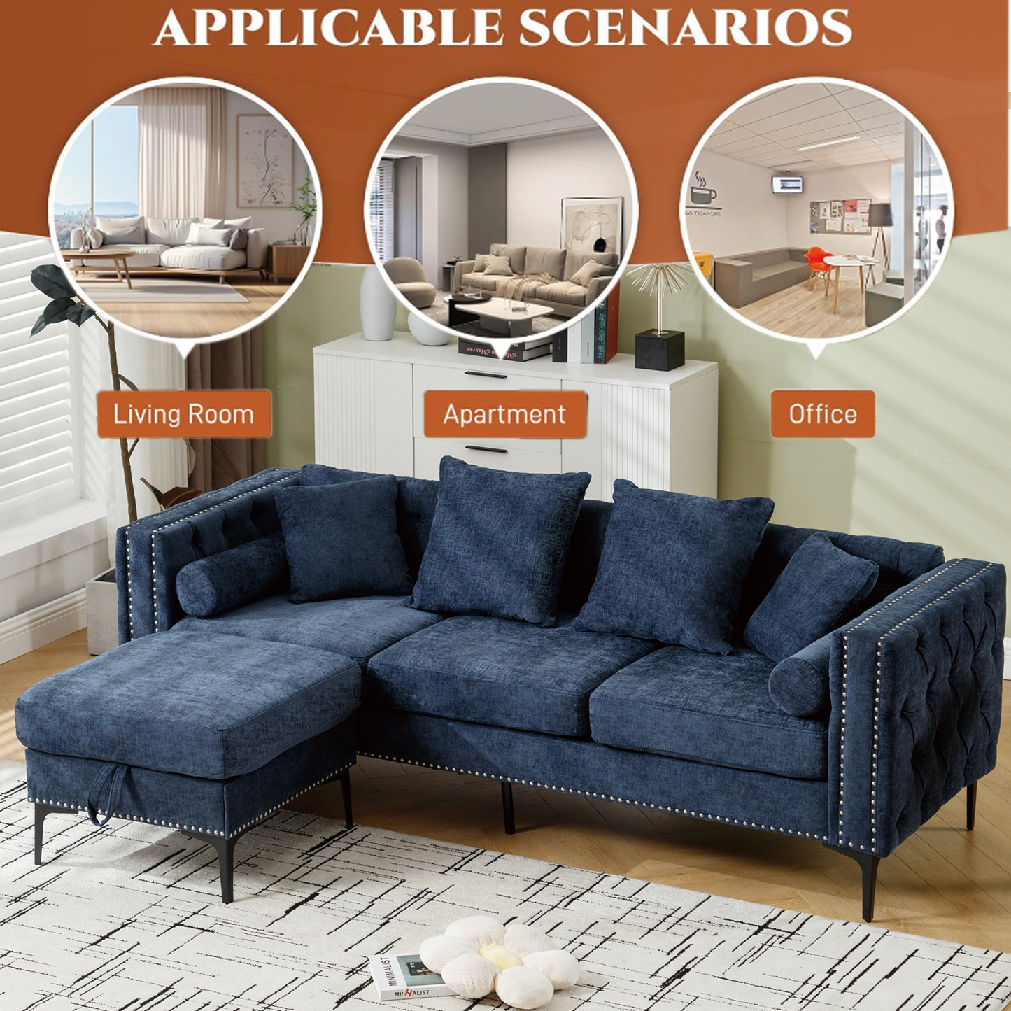 CieloFina Convertible Ottoman Couch