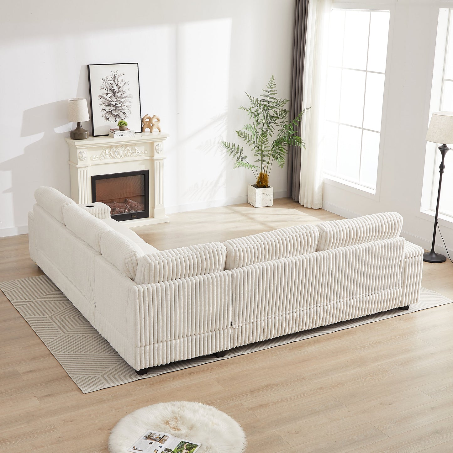 Delara Nest Oversized Corduroy Sectional