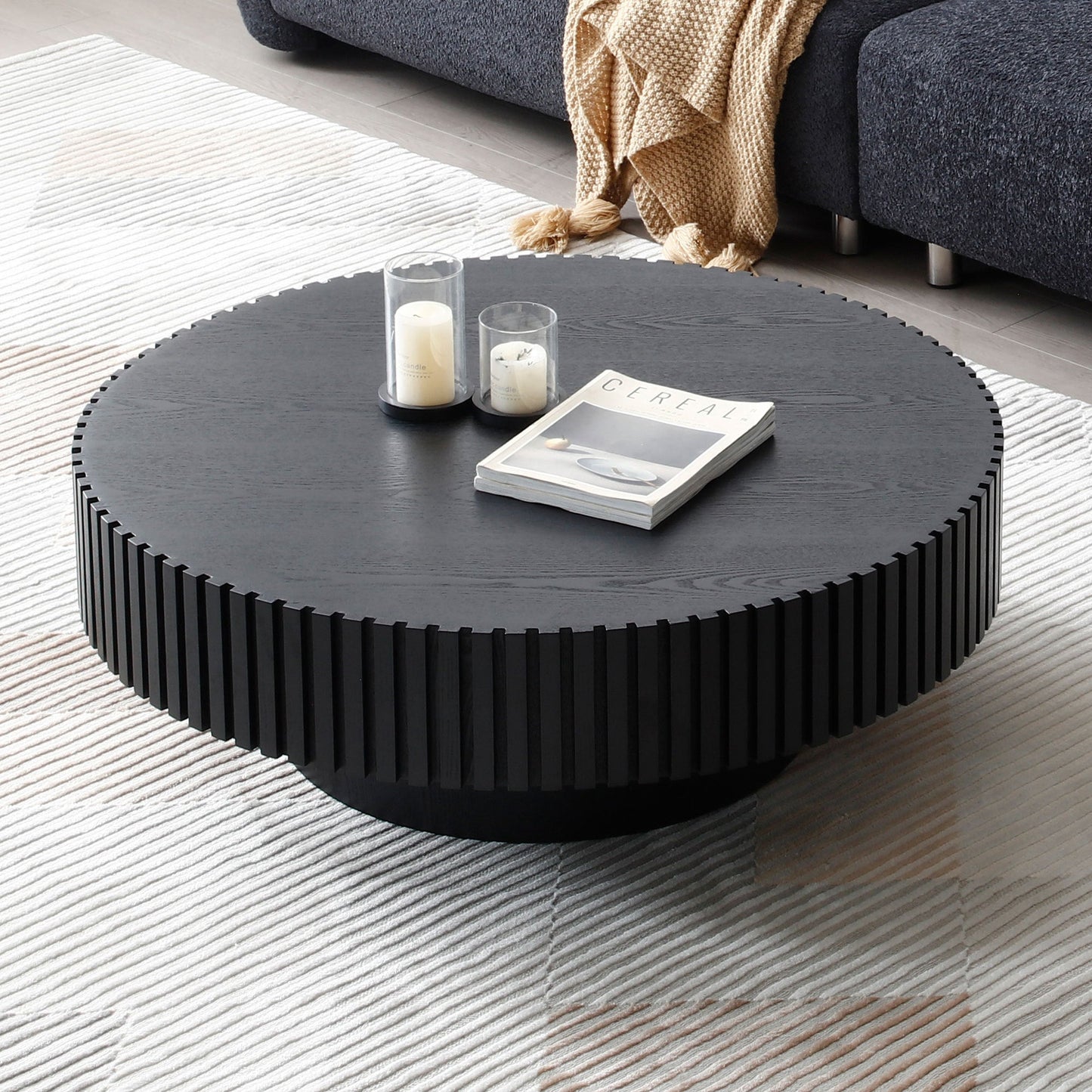 Nesting Round Wood Coffee Table