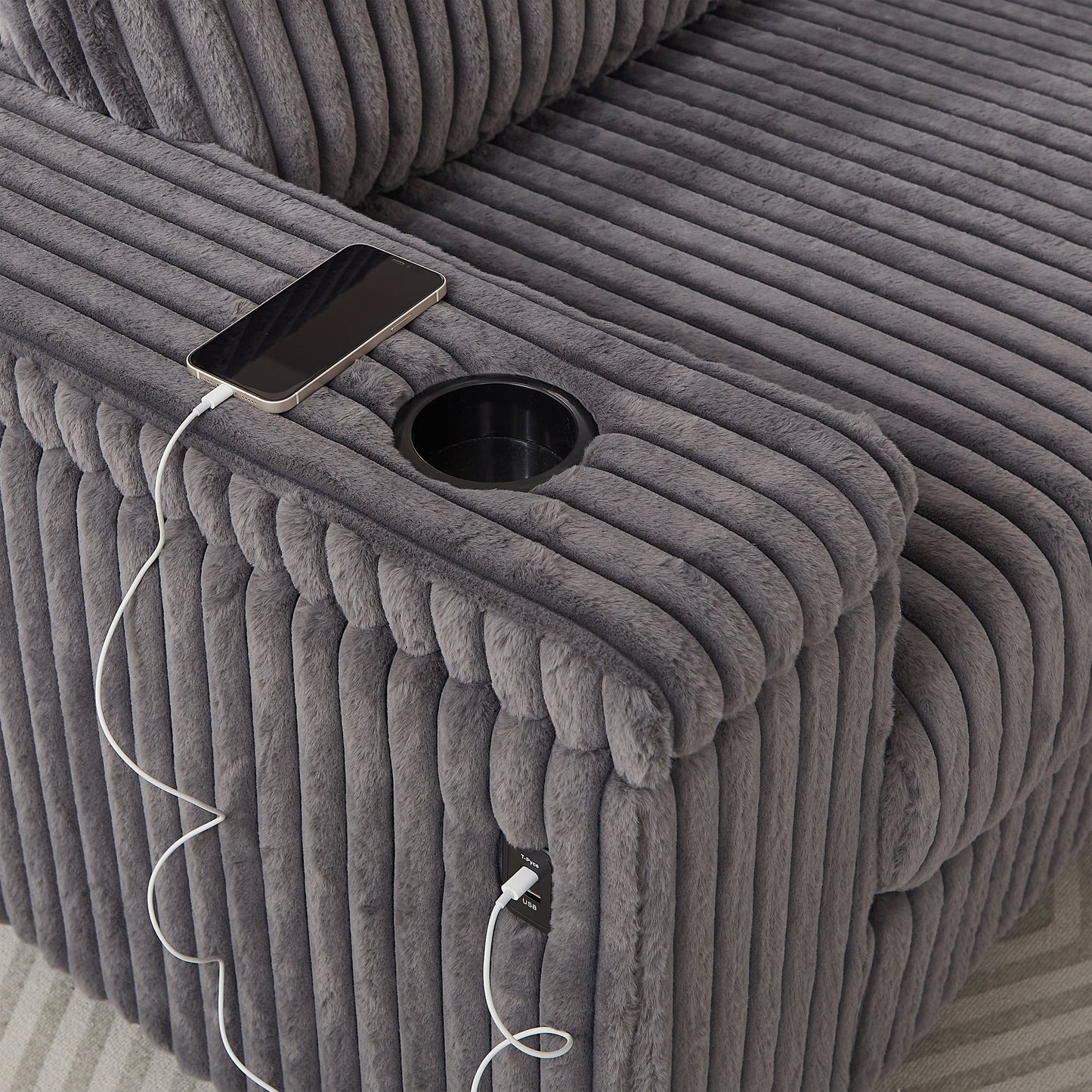 Delara Nest Oversized Corduroy Sectional