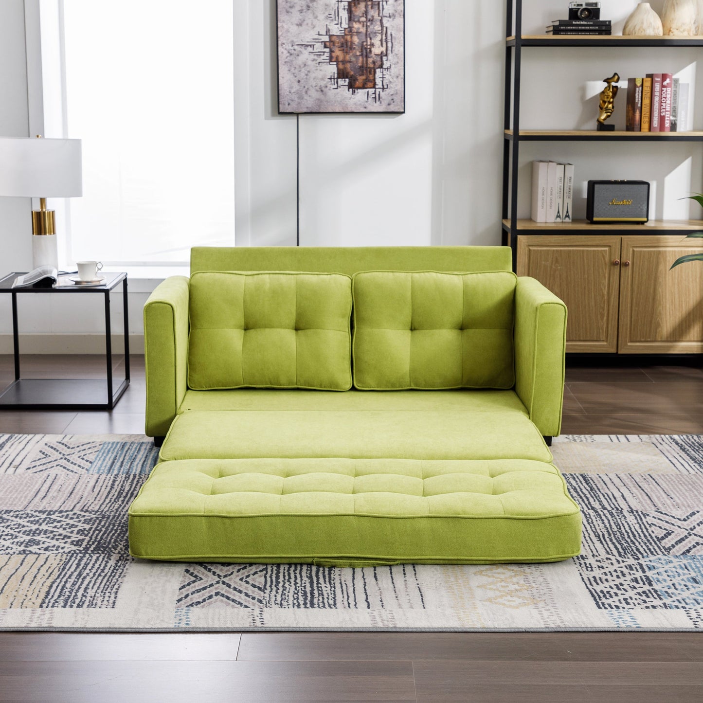LuminaPull Green Loveseat Sofa