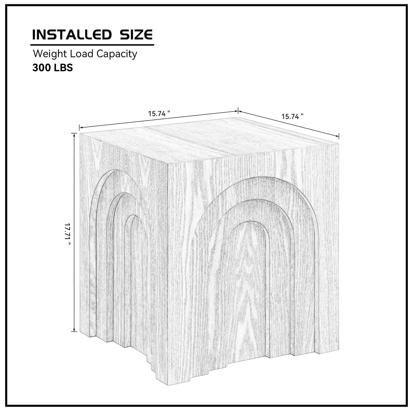 Nove Rainbow Square Side Table