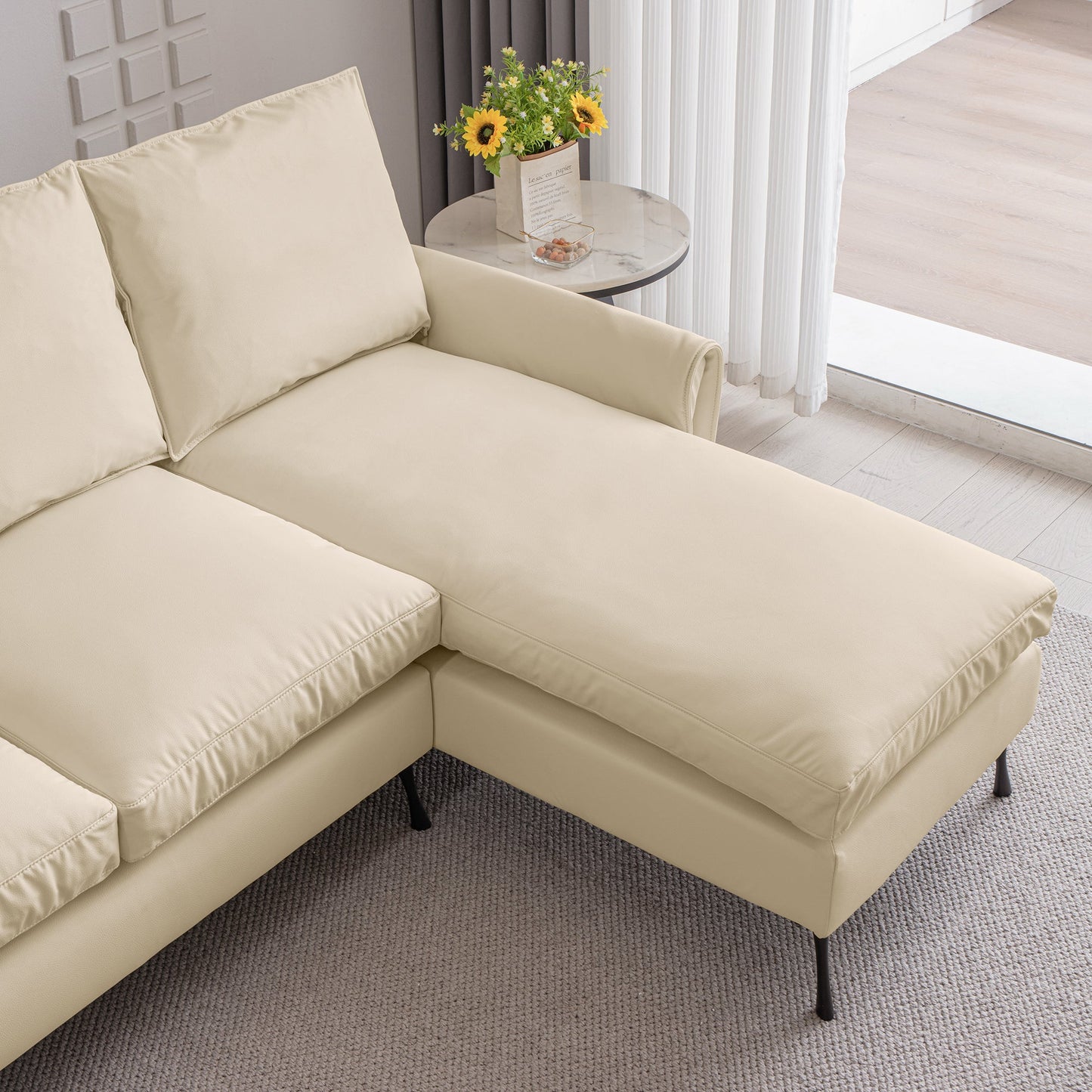 Isolde Accent L-Shaped Modern Couch
