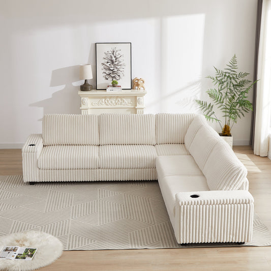 Delara Nest Oversized Corduroy Sectional