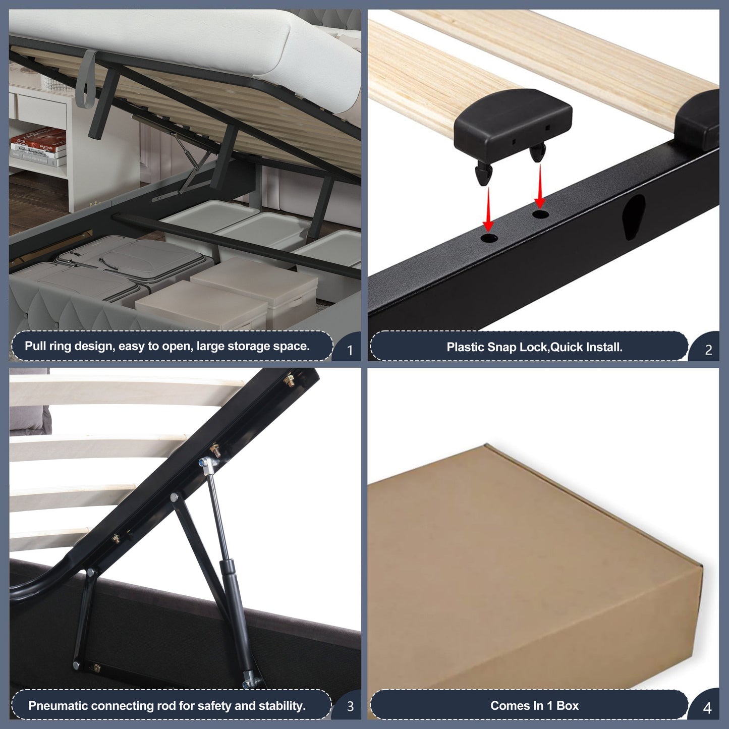 Queen Valente Platform Storage Bed