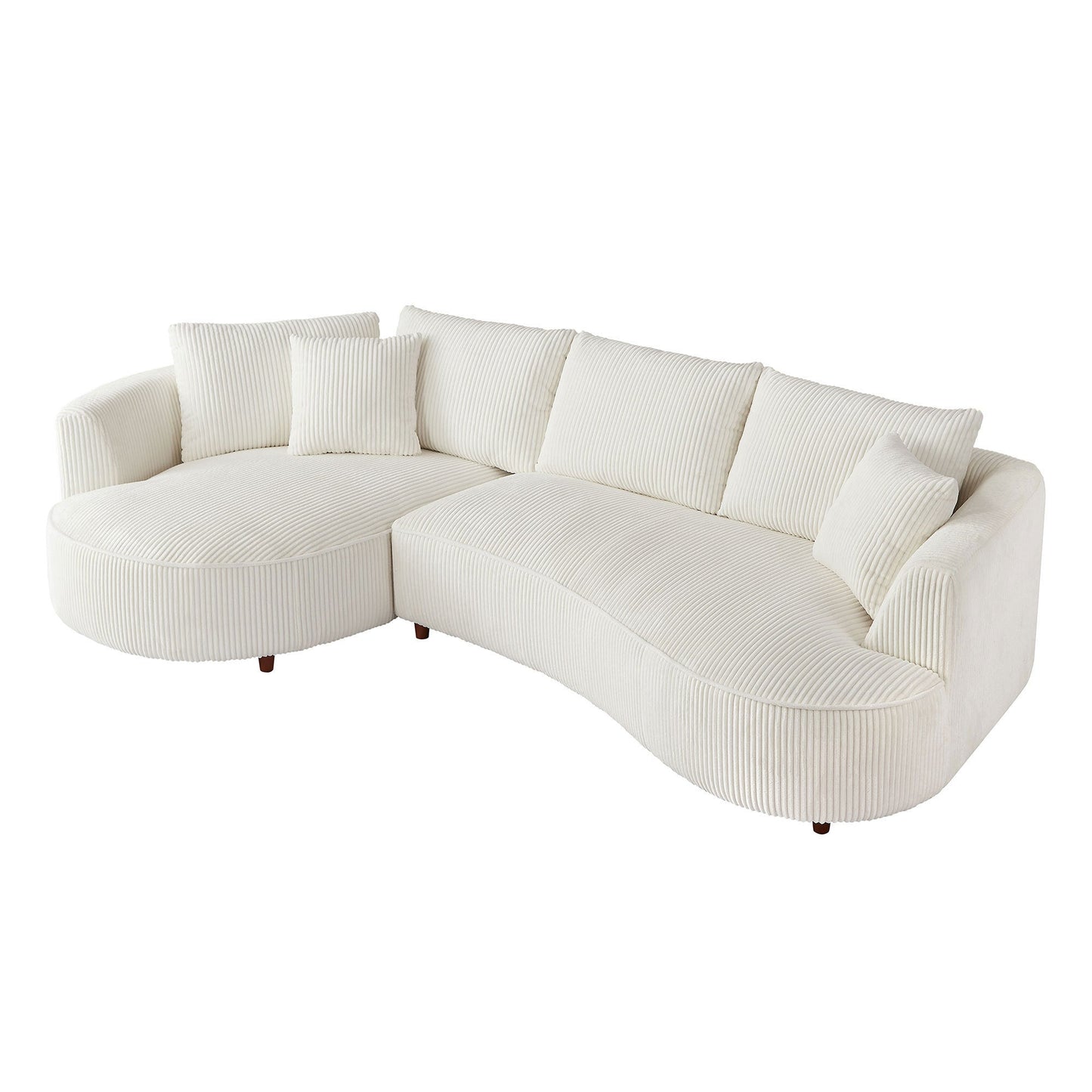 Fynsera Lounge Left-Facing Corduroy Sofa