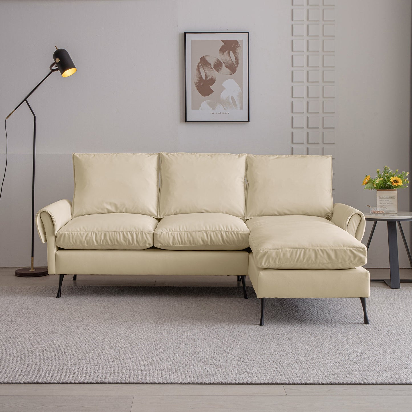 Isolde Accent L-Shaped Modern Couch