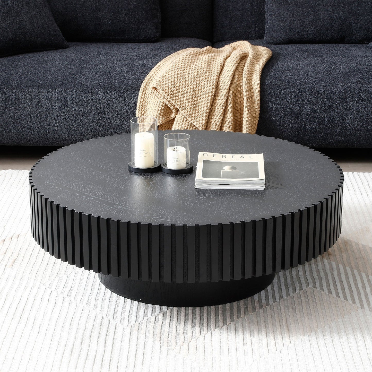Nesting Round Wood Coffee Table