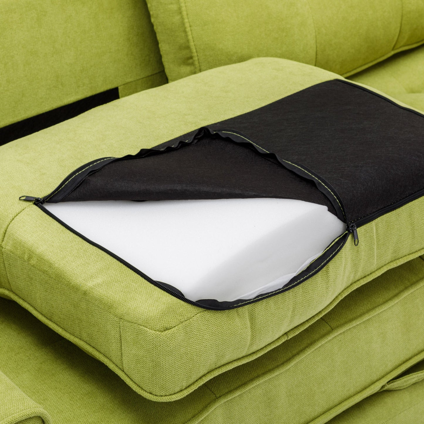 LuminaPull Green Loveseat Sofa