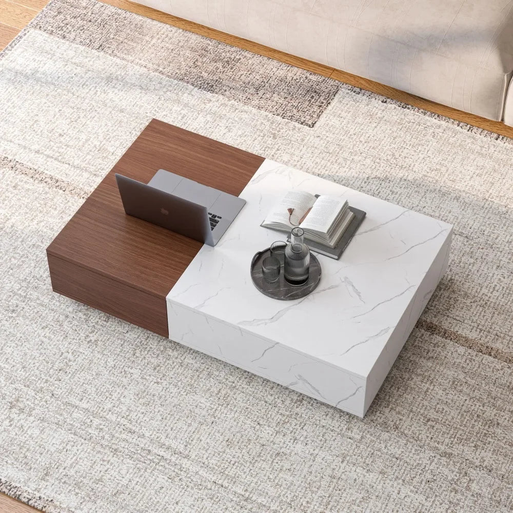 Vero Wood Two-Tone Walnut Table
