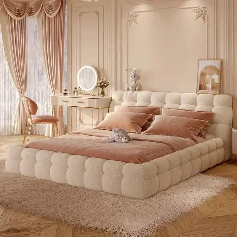 Queen Snow Haven Upholstered Platform Bed