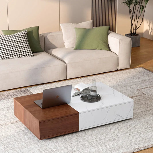 Vero Wood Two-Tone Walnut Table