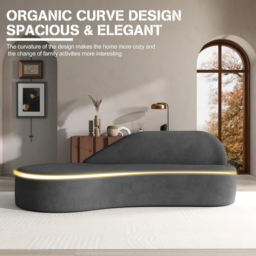 OpalNest Gray Curved Lounge