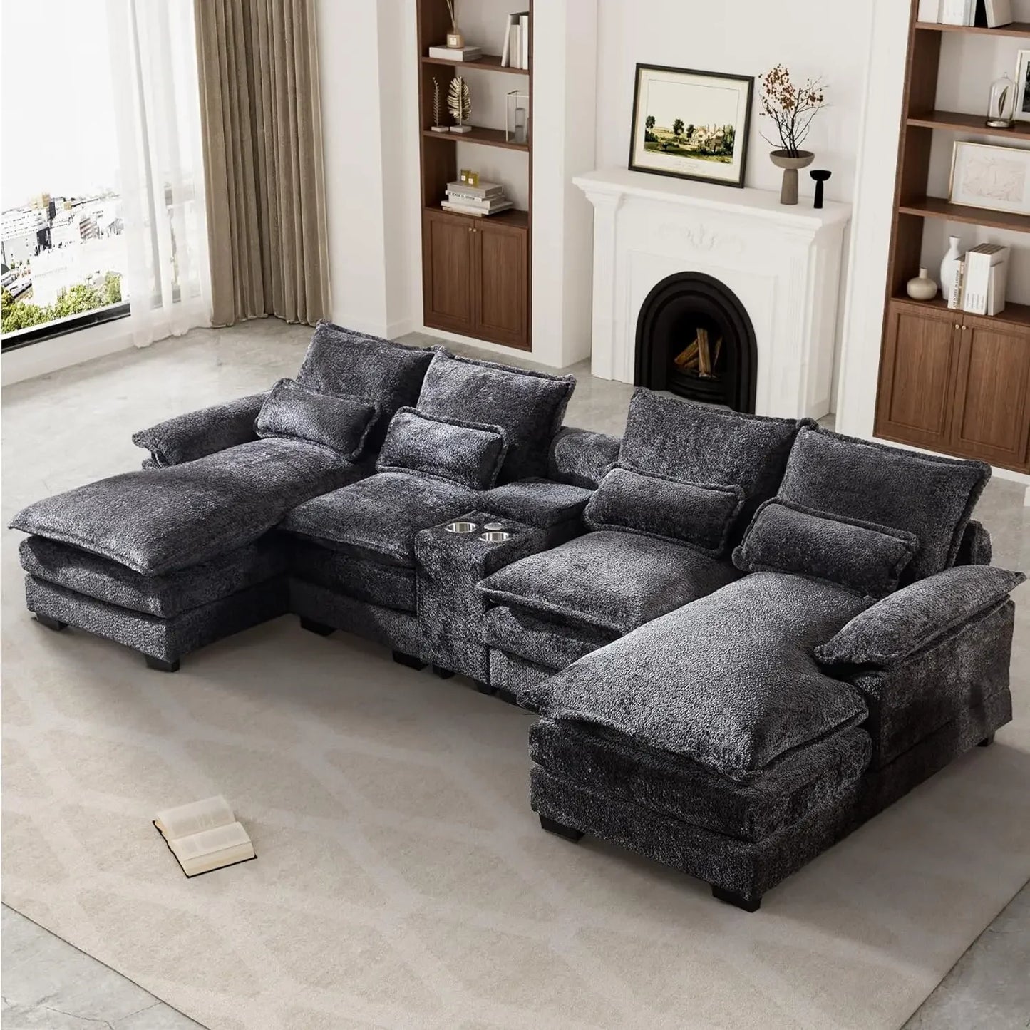 Elara Fluffy Chenille Couch