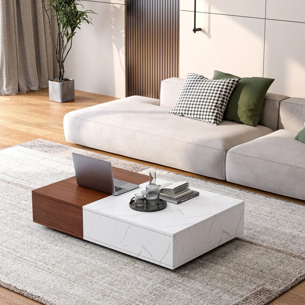 Vero Wood Two-Tone Walnut Table