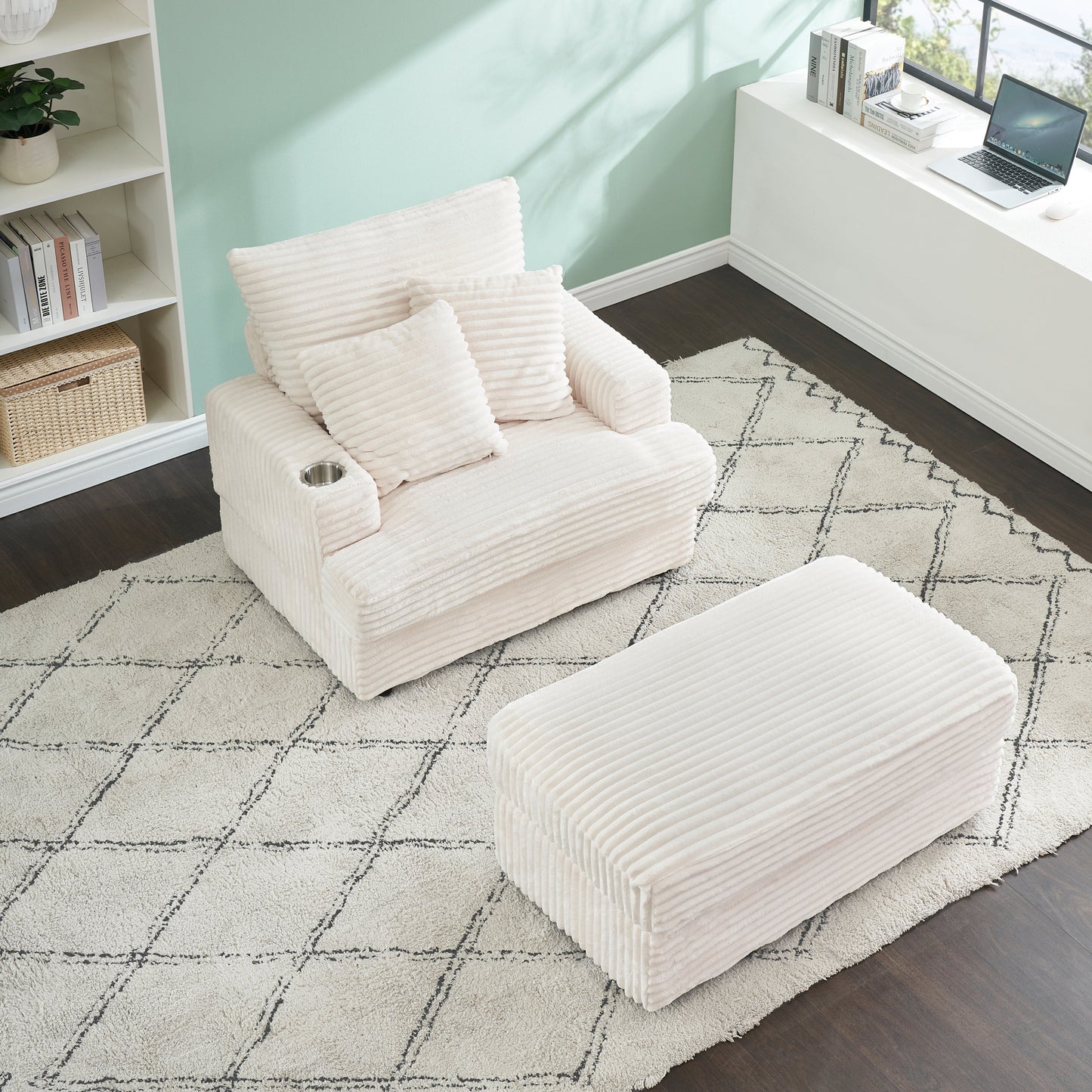 Delara Nest Armchair with Ottoman