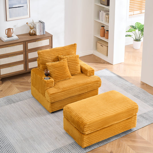 DelaraNest Armchair with Ottoman