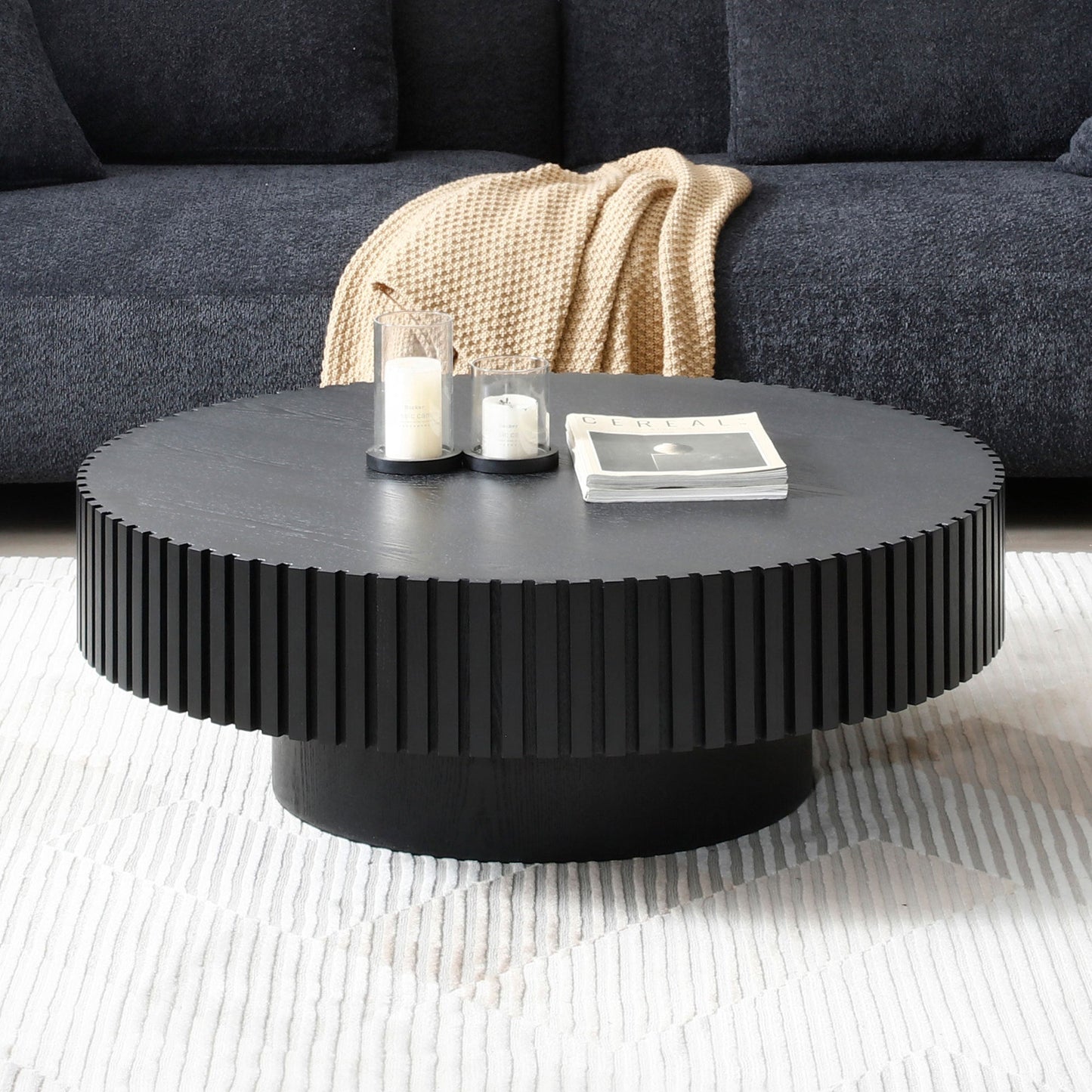 Nesting Round Wood Coffee Table