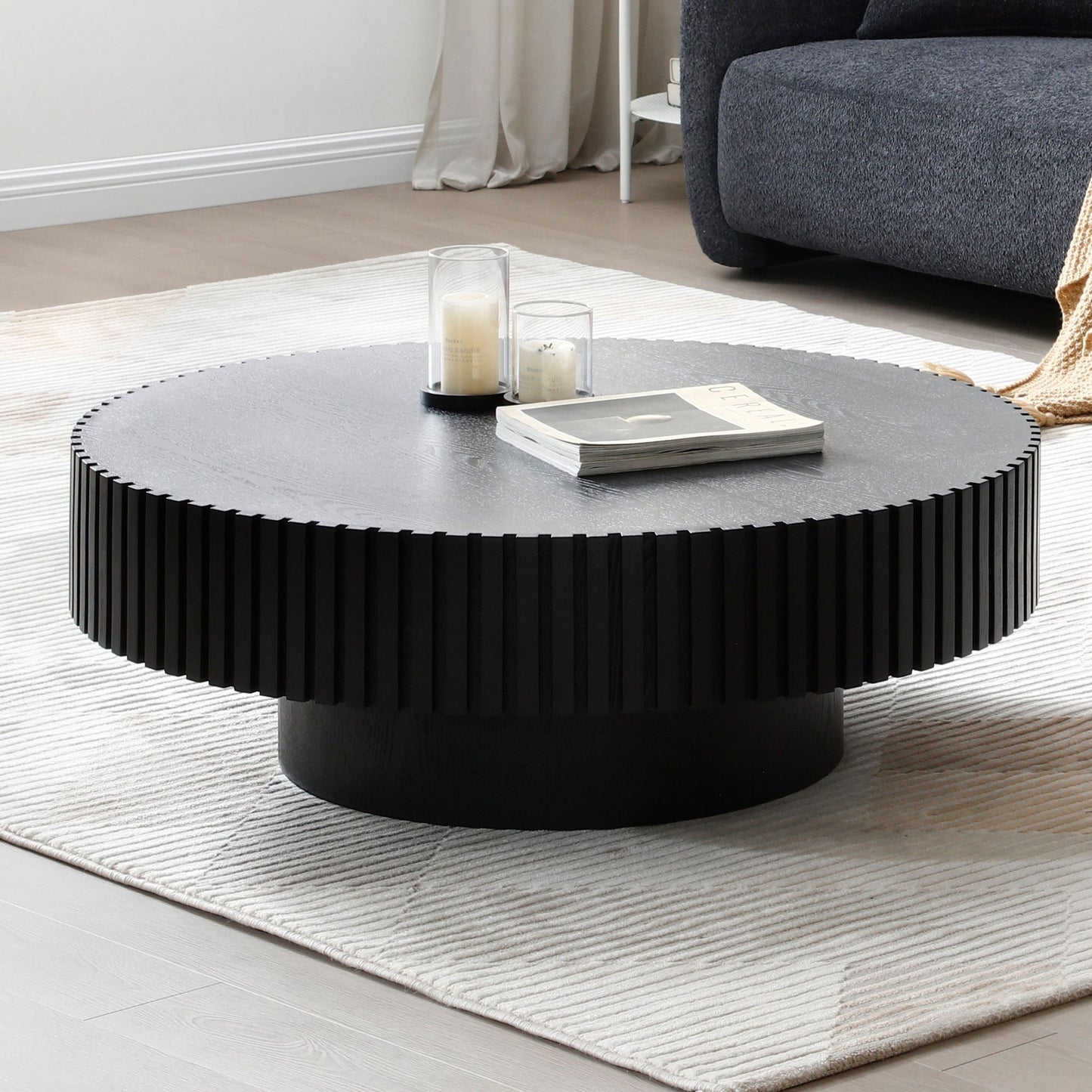 Nesting Round Wood Coffee Table